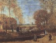 Vincent Van Gogh The Parsonage Garden at Nuenen with Pond and Figures (nn04) painting